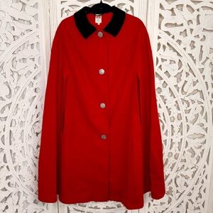 Vintage Red Wool Lanz Salzburg Innsbruck 1686 Cape
